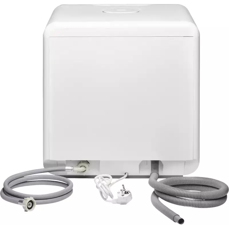 Máquina de lavar louça de bancada Bomann TSG 5702 branca com depósito de água de 5L, 2 coberturas, 6 programas, classe energética F