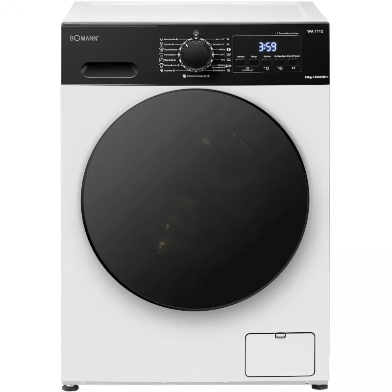 BOMANN WA 7112 Máquina de waffles, branco/preto