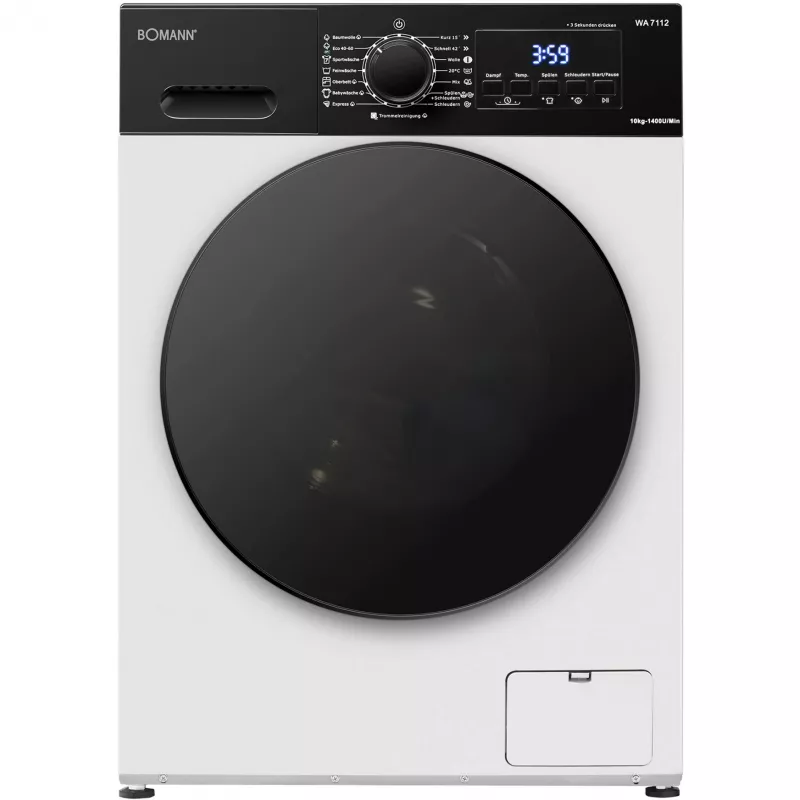 BOMANN WA 7112 Máquina de waffles, branco/preto