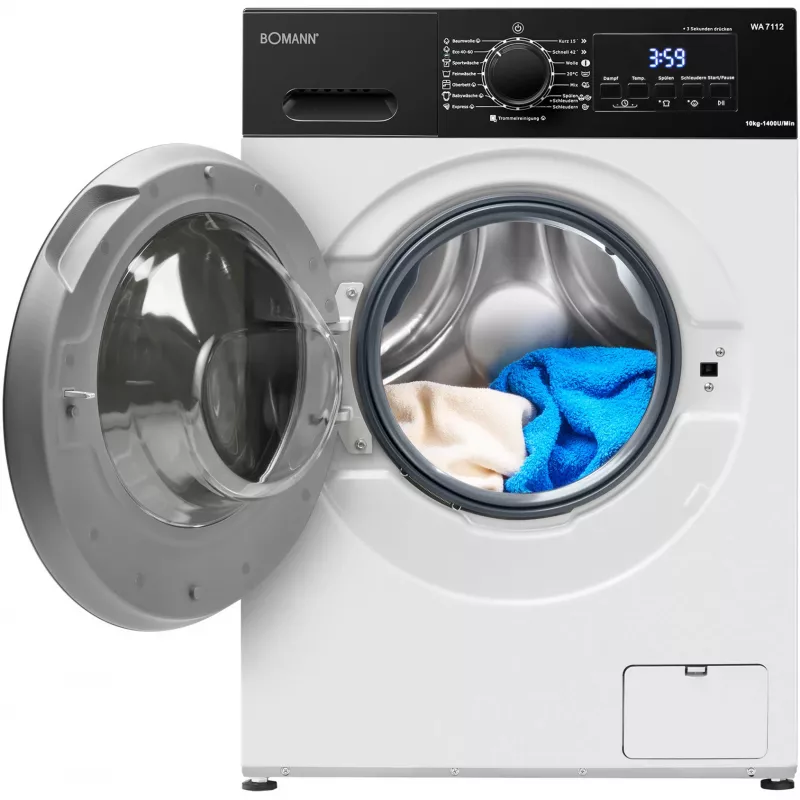BOMANN WA 7112 Máquina de waffles, branco/preto