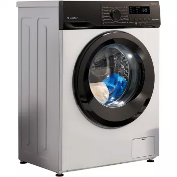BOMANN WA 7162 máquina de lavar de carga frontal, 7 kg, 1400 rpm, branco/preto