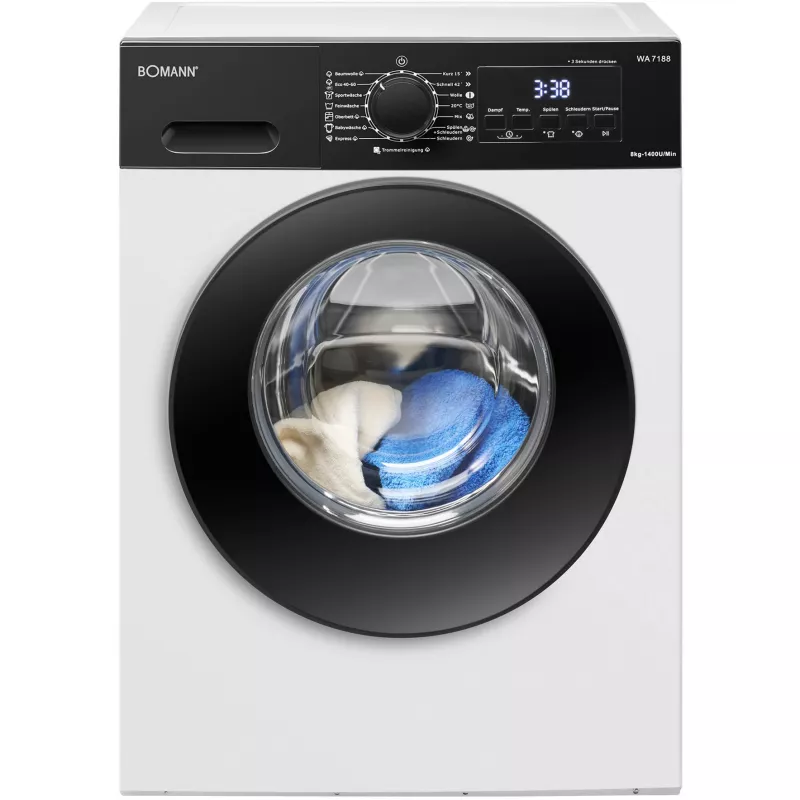 BOMANN WA 7188 Máquina de waffles, branco/preto