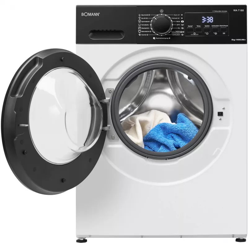BOMANN WA 7188 Máquina de waffles, branco/preto