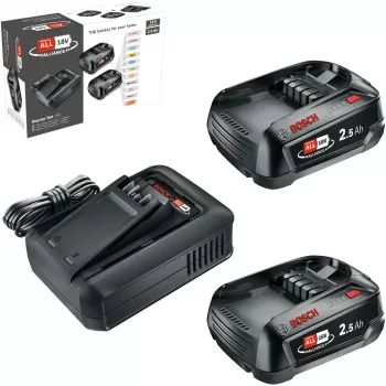 Bosch 18V Starter Set 2 x 2,5 Ah baterias + carregador AL 18V-44 (1600A031T5)
