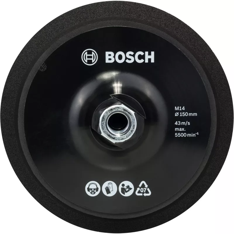 Bosch 2608612027 Prato de apoio M14 150 mm com velcro para rebarbadora