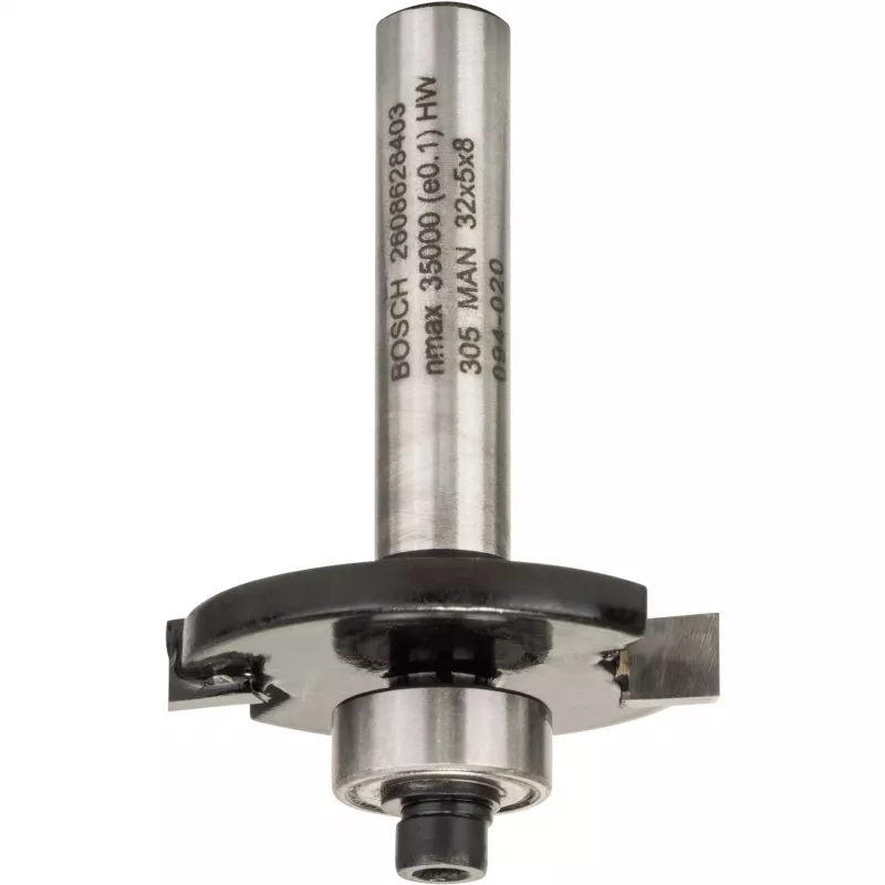 Bosch Accessories 2608628403 Fresa de ranhurar de metal duro, 32 mm de diâmetro de corte, 8 mm de haste, 51 mm de comprimento