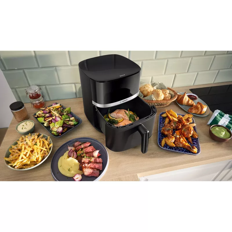 Fritadeira de ar BOSCH MAF462B0 Series 4 (preta, 2050 W, cesto 6,1 L)