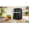 Fritadeira de ar BOSCH MAF462B0 Series 4 (preta, 2050 W, cesto 6,1 L)