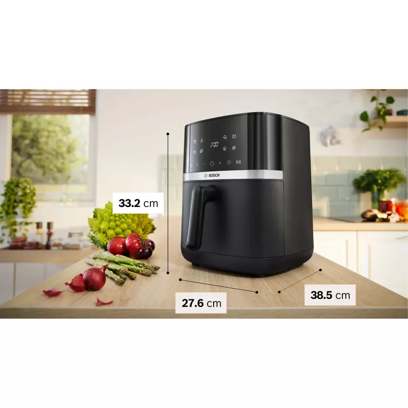 Fritadeira de ar BOSCH MAF462B0 Series 4 (preta, 2050 W, cesto 6,1 L)