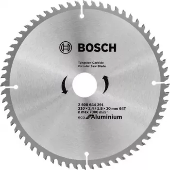 Lâmina de serra para alumínio BOSCH 210x30mm 64 dentes ECO