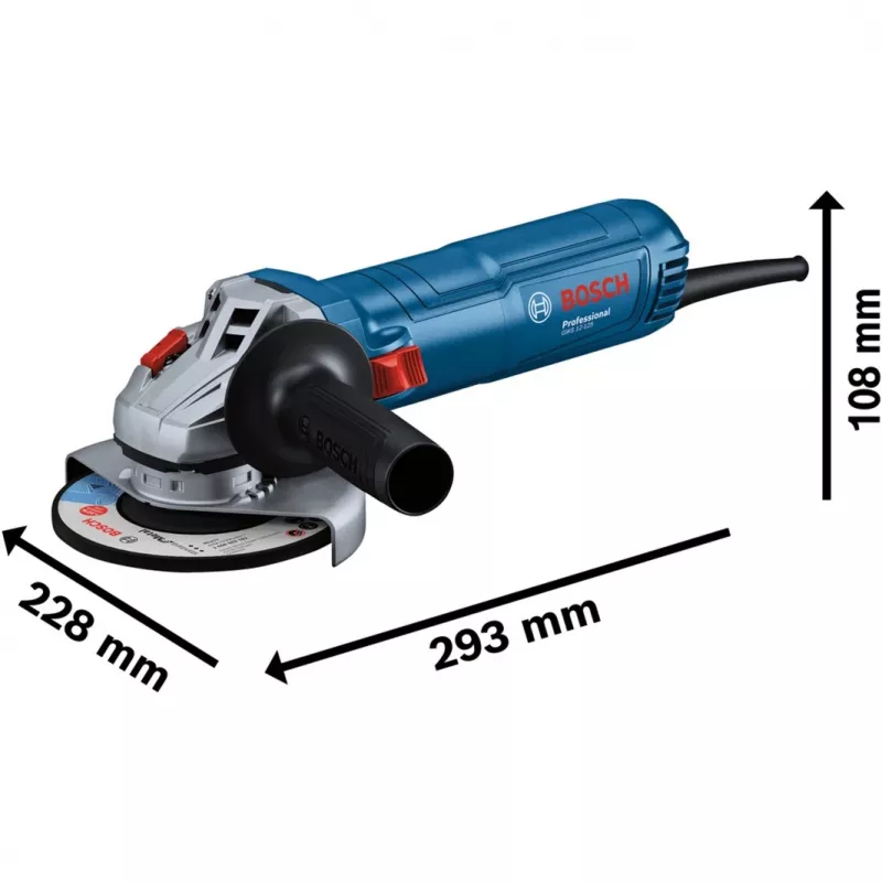 Bosch rebarbadora GWS 12-125 Professional + disco de corte diamantado azul 1.200 W (06013A6102)
