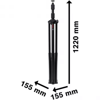Tripé para iluminação de obra Bosch GLT 300-40 Professional (preto, rosca de 5/8 polegadas M10) 06188000MT