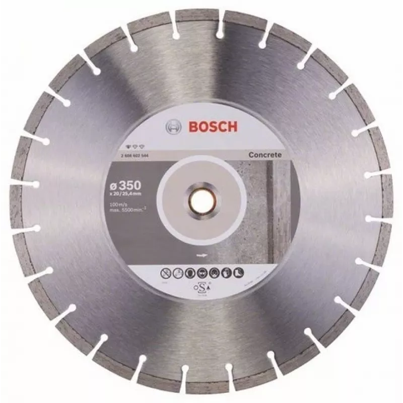 BOSCH Disco de Corte Diamantado 350x25,4 mm Segmentado para Betão