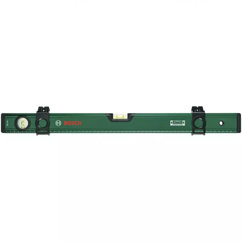 Nível de bolha Bosch DIY 60 cm com cursor de marcação, ranhura em V e base fresada plana – verde