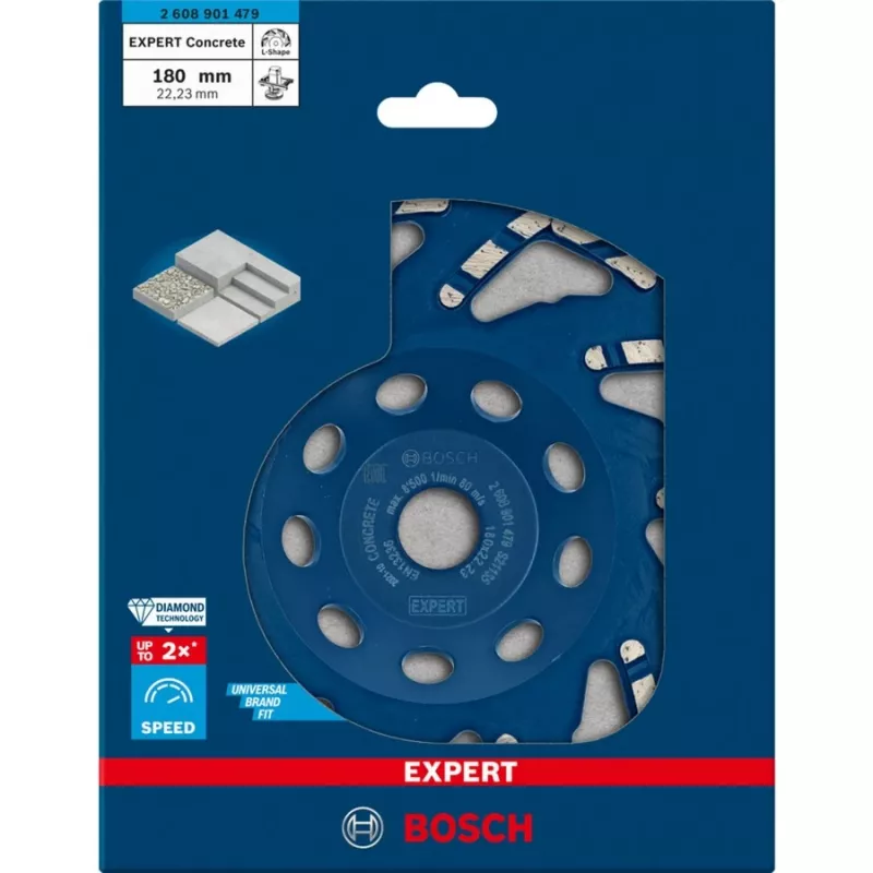 Bosch EXPERT Concrete disco diamantado 125 mm, dupla fila, furo 22,23 mm, 2608901479