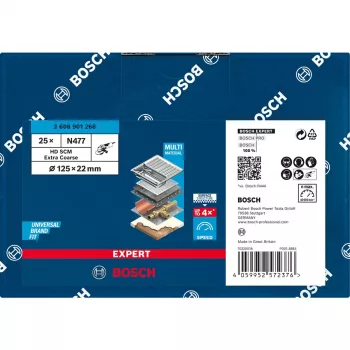 Bosch Expert HD SCM N477 Disco de condicionamento de superfície, 125 mm, Extra Coarse, para aço inoxidável, metal não ferroso, chapa de aço, tinta sobre madeira