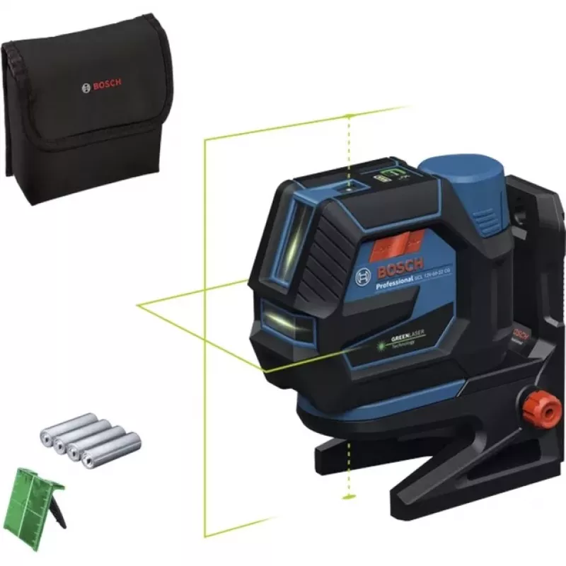 Bosch GCL 12V-50-22 CG Professional laser combinado sem fios (azul/preto, linhas laser verdes e pontos de prumo, incl. suporte rotativo RM 20)
