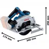 Serra circular manual sem fio Bosch GKS 18V-57-2 Professional Solo (lâmina 165 mm, 18 V, sem escovas, em L-BOXX)