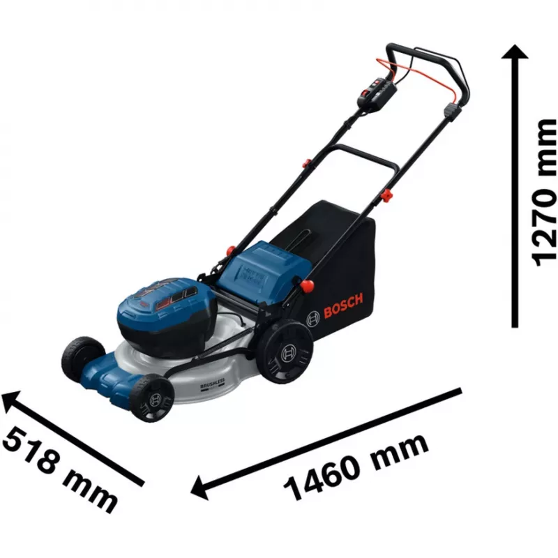 Corta-relvas a bateria Bosch GRA 18V2-46SP Professional Solo, 36V (2x18V), azul, sem bateria e carregador