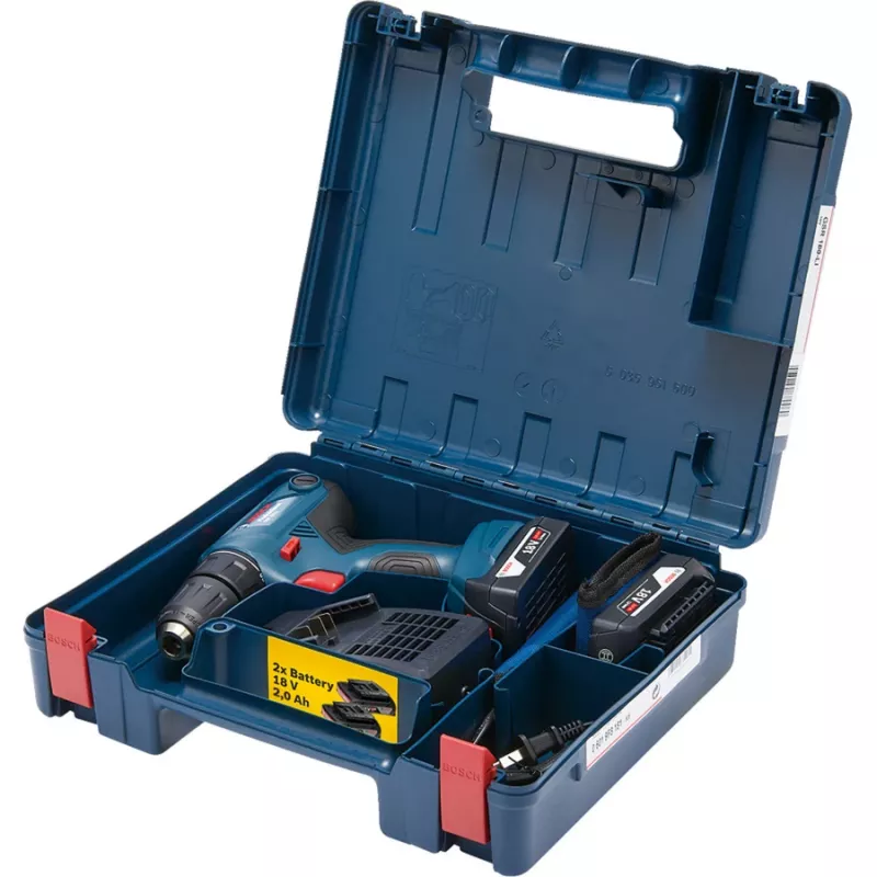 Bosch GSR 180 LI Professional aparafusadora a bateria 18V 2x2,0Ah Li-Ion