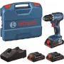 Bosch GSR 18V-45 Professional aparafusadora sem fio 18V com 3x baterias de iões de lítio 2,0Ah, 45 Nm sem escovas, L-BOXX 102, carregador 0615A5002N