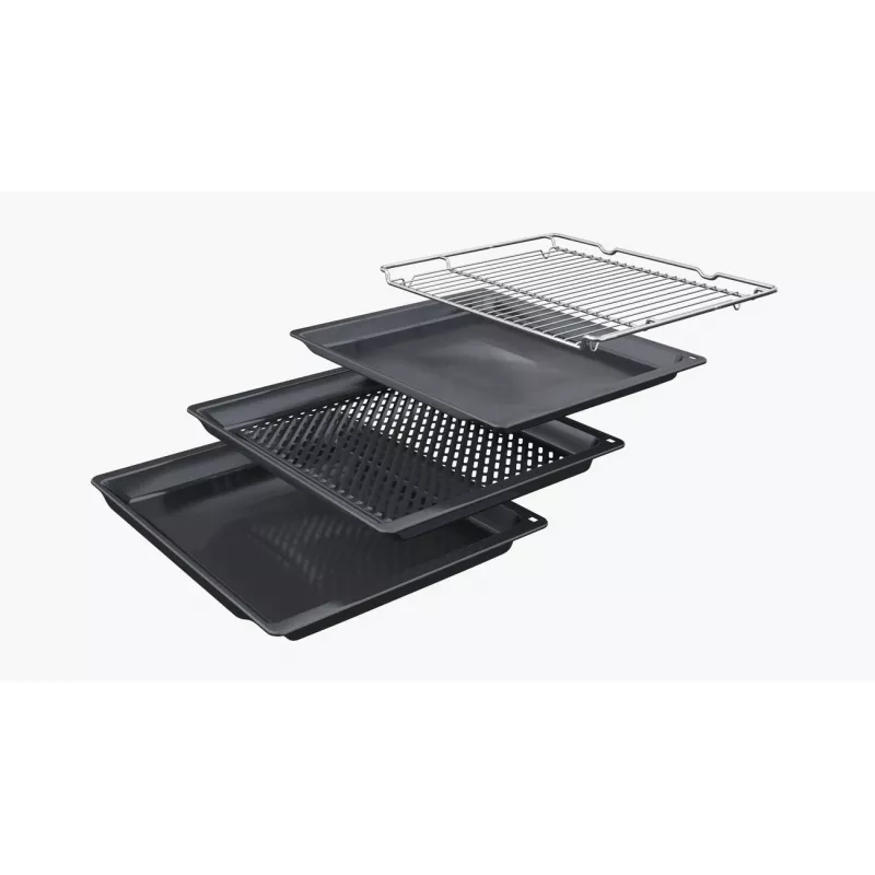Bosch HBG7341B1 Series 8 forno elétrico de encastrar, 71L, autolimpeza por pirólise, preto, 60 cm