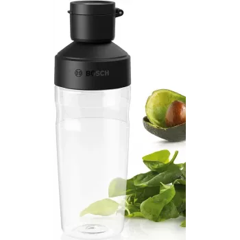 Bosch MMZV0BT1 Garrafa ToGo 500 ml Tritan preto/transparente para liquidificadora VitaPower