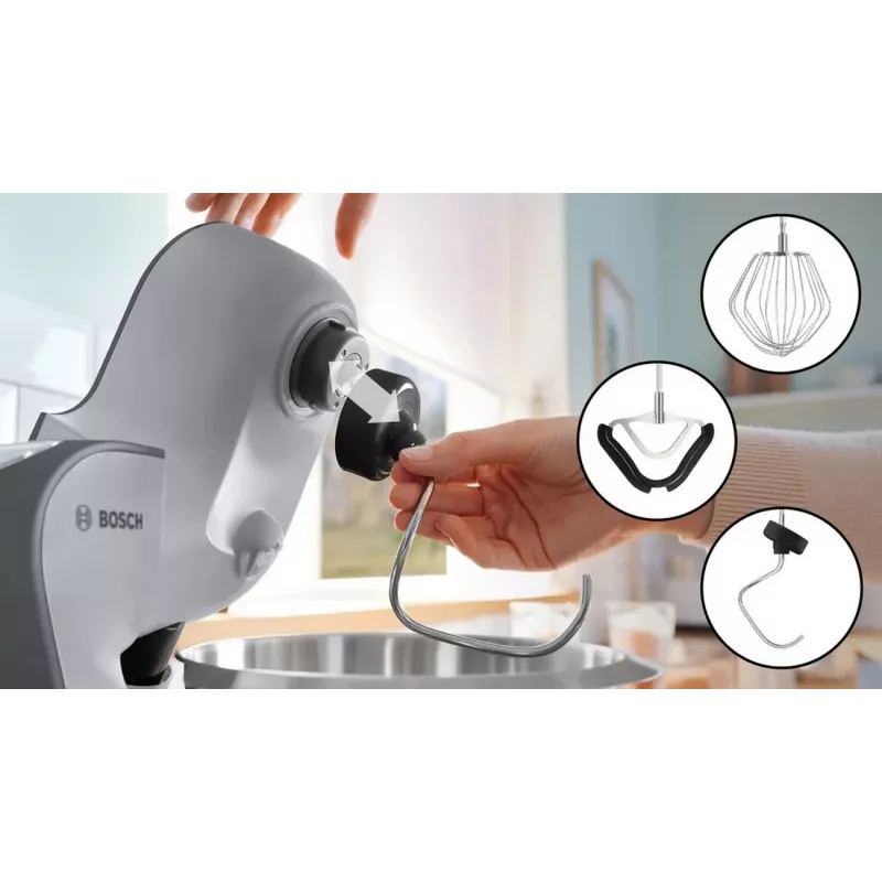 Bosch MUM58359 Robot de cozinha vermelho rubi/prateado 1000W 3,9L tigela de aço inoxidável