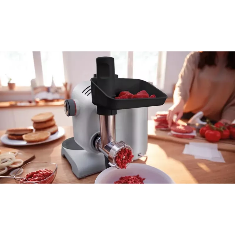 Bosch MUM58359 Robot de cozinha vermelho rubi/prateado 1000W 3,9L tigela de aço inoxidável