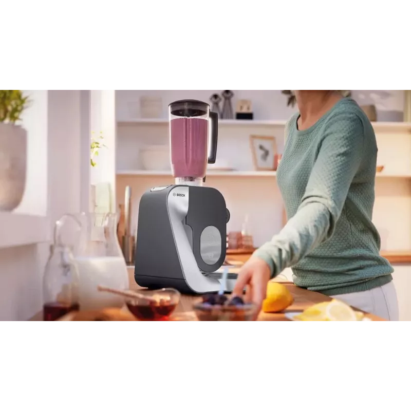 Bosch MUM58359 Robot de cozinha vermelho rubi/prateado 1000W 3,9L tigela de aço inoxidável