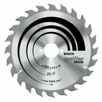 Disco de serra circular Bosch Optiline Wood 190mm x 30mm x 24T