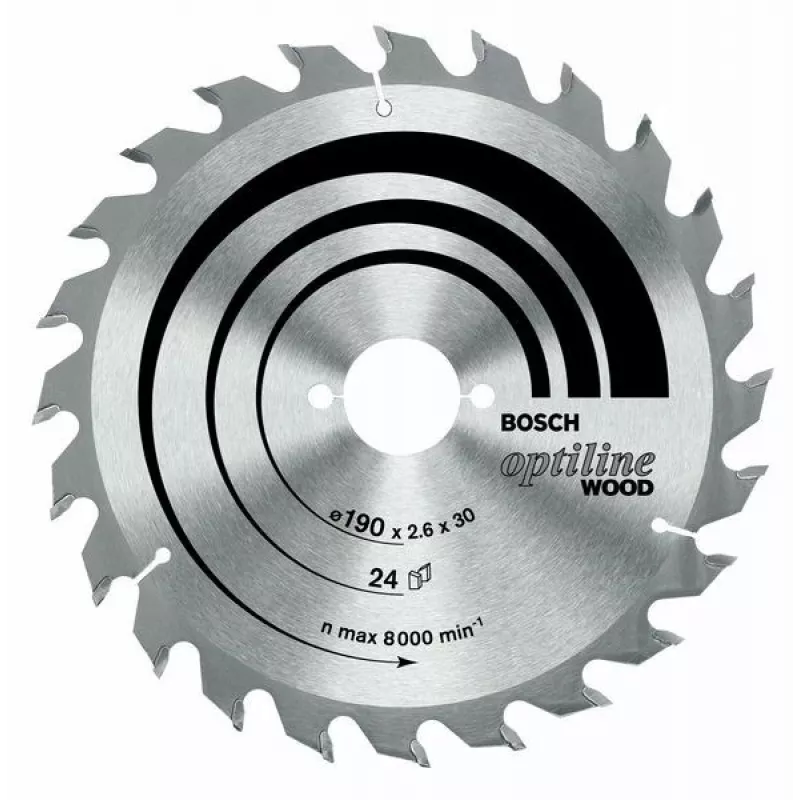 Disco de serra circular Bosch Optiline Wood 190mm x 30mm x 24T