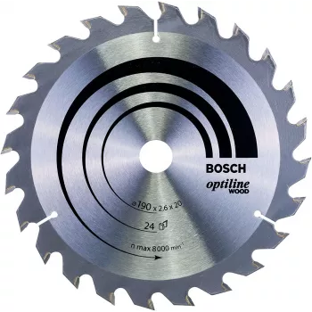 Disco de serra circular Bosch Optiline Wood 190mm x 30mm x 24T