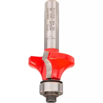 Bosch Power Tools Expert fresa de arredondar para madeira, raio 7,9 mm, haste 8 mm, dois cortes, com rolamento