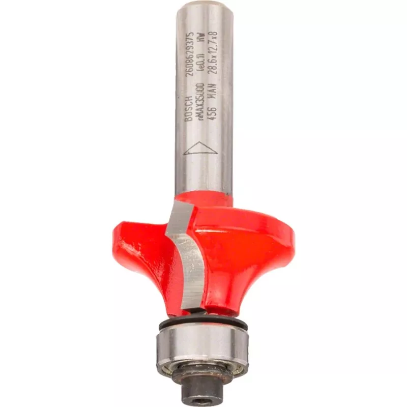 Bosch Power Tools Expert fresa de arredondar para madeira, raio 7,9 mm, haste 8 mm, dois cortes, com rolamento