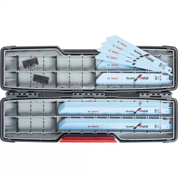 Conjunto de lâminas de serra sabre Bosch Power Tools Flexible for Metal, 20 peças (em ToughBox)