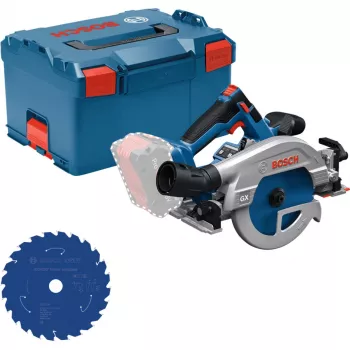 Conjunto BOSCH Power Tools: serra circular manual a bateria GKS 18V 57 GX com lâmina em L-BOXX