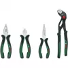 Conjunto de 4 alicates Bosch Powertools 1600A02W7K com alicate universal, alicate de corte lateral, alicate de bico e alicate de bomba de água, Verde/Preto