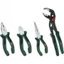 Conjunto de 4 alicates Bosch Powertools 1600A02W7K com alicate universal, alicate de corte lateral, alicate de bico e alicate de bomba de água, Verde/Preto