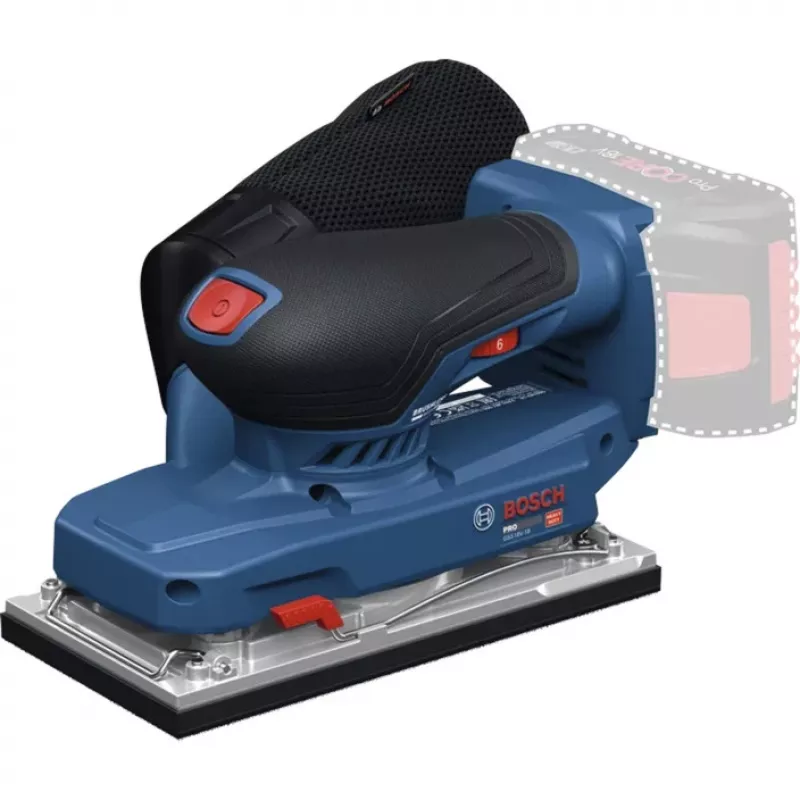 BOSCH POWERTOOLS Lixadeira excêntrica a bateria GSS 18V-18 Professional Solo, 18 V (azul/preto, sem bateria e carregador, em L-BOXX)