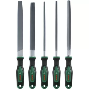 Bosch Conjunto de 5 Limas, 200 mm, Verde/Preto