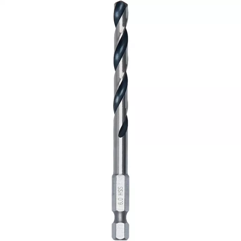 Bosch PowerTools Broca helicoidal HSS PointTeQ Hex, 6 mm, 10 unidades, comprimento de trabalho 57 mm