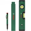 Bosch PowerTools conjunto de marcadores, 3 peças (verde/preto) – marcador de profundidade, marcador universal e lápis de carpinteiro