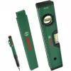 Bosch PowerTools conjunto de marcadores, 3 peças (verde/preto) – marcador de profundidade, marcador universal e lápis de carpinteiro