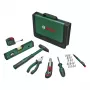 Conjunto de ferramentas manuais universais BOSCH Powertools, 25 peças (verde, com bolsa de ferramentas)