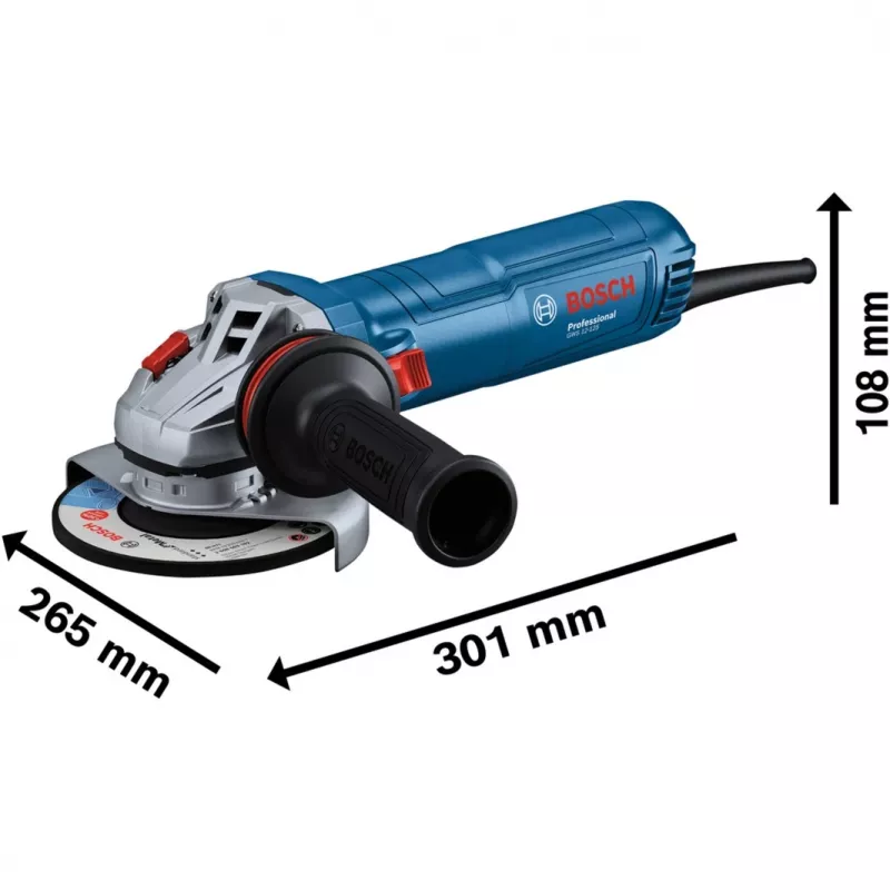 Bosch Professional GWS 12-125 06013A6106 Rebarbadora 125 mm 1200 W regulação de velocidade