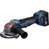 Rebarbadora a bateria Bosch Professional GWX 18V-11PS Solo, 18V, 125mm, X-LOCK, azul/preto, sem bateria e carregador