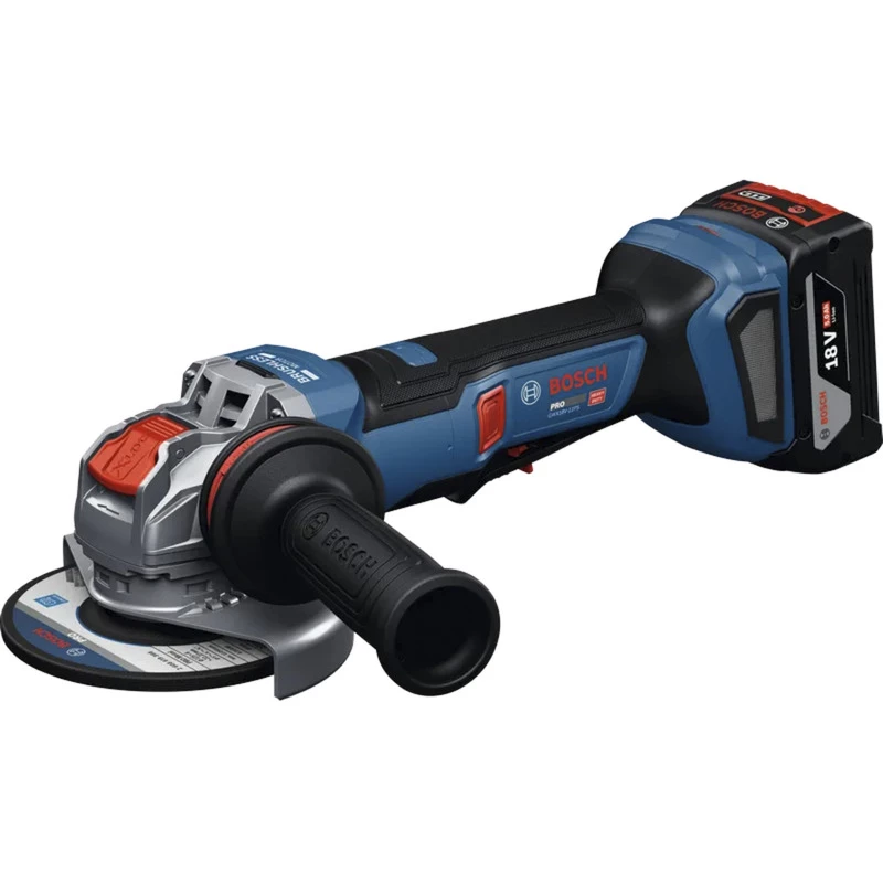 Rebarbadora a bateria Bosch Professional GWX 18V-11PS Solo, 18V, 125mm, X-LOCK, azul/preto, sem bateria e carregador