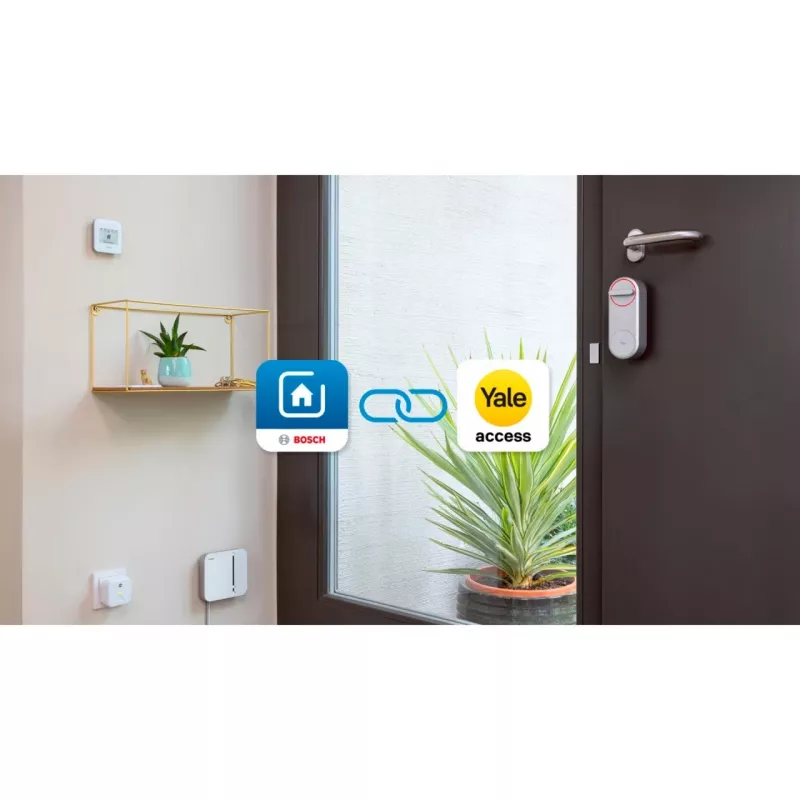 BOSCH SMARTHOME Pacote de ação Smart Home Smart Closing (branco, 1x Yale Linus Smart Lock, 1x Smart Home Controller)