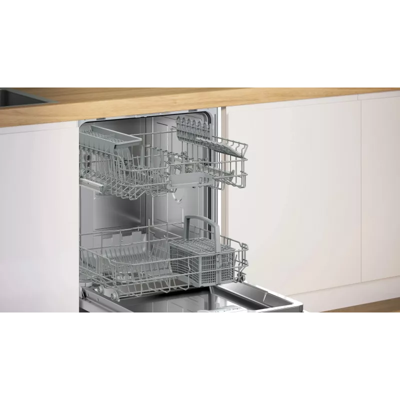 Máquina de lavar loiça de encastrar Bosch SMU2HTW08E, 60 cm, 13 conjuntos, 5 programas, classe de eficiência energética C, AquaStop, branco